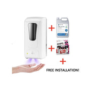 Touchless Hand Sanitizer Dispenser - Wall Mounted - Includes Everything You Need - Free Installation - Miller & Bean Coffee Company