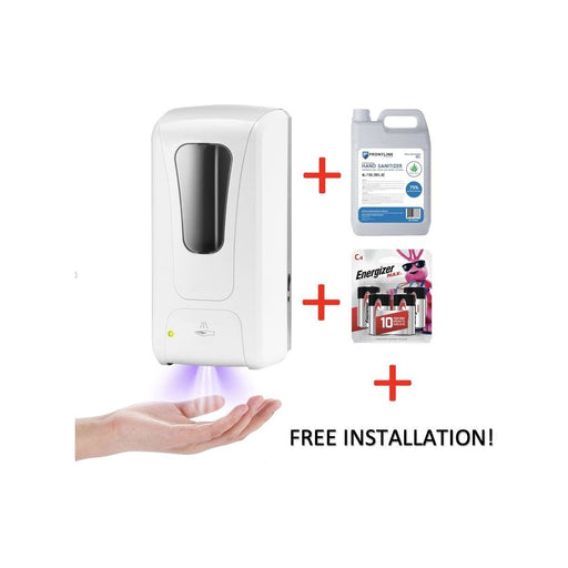 Touchless Hand Sanitizer Dispenser - Wall Mounted - Includes Everything You Need - Free Installation - Miller & Bean Coffee Company