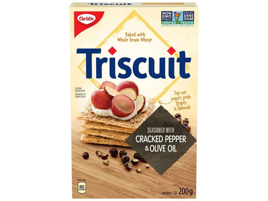 Triscuit Cracked Pepper And Olive Oil Crackers 200g - MB Grocery