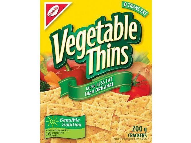 Vegetable Thins 40% Less Fat Crackers 200g - MB Grocery