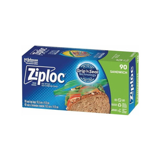 Ziplock Plastic Sandwich Bags - Package 90 - Miller & Bean Coffee Company